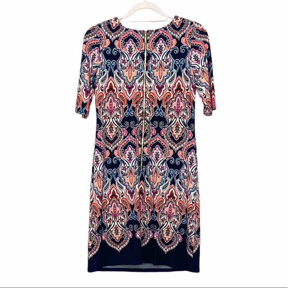 NEW Eliza J Medallion Paisley Print Shift Dress - Picture 5 of 12